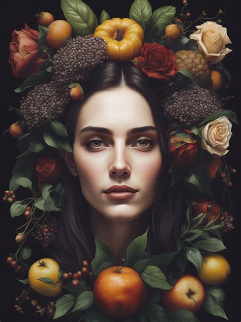 Premium Free Ai Images Painting Of Womans Head Surrounded By Flowers