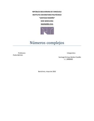 Numeros Complejos Pdf