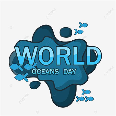 World Oceans Day Vector Art Png World Ocean Day With Fish World