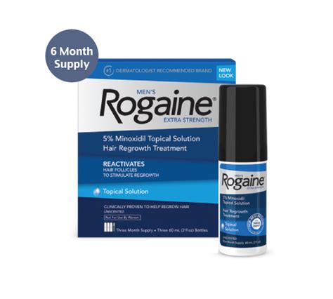 Rogaine Topical 5 Solution For Men 6 Month Supply 6 60ml Bottles