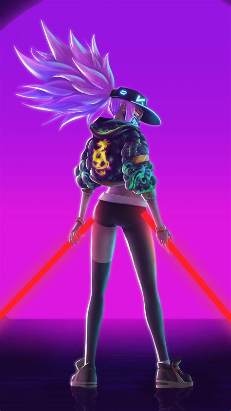 Kda Akali Neon Artwork 4k Wallpapers Hd Wallpapers Id 29075