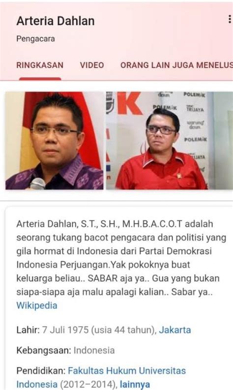 PDIP Minta Polemik Ucapan Arteria Dahlan Ke Emil Salim Jangan Dibesar