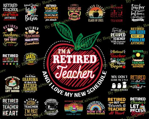 Retired Teacher Png Retirement Png Retired Png I Love Being Etsy