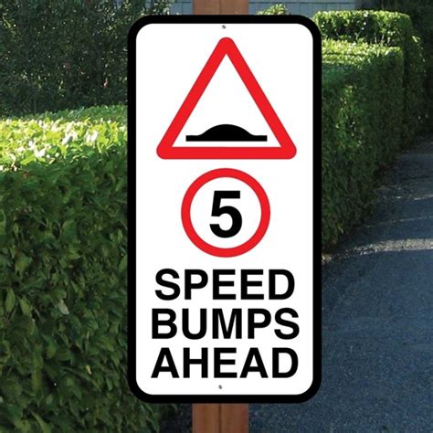 Jaf Graphics Speed Bumps Slow Down Sign