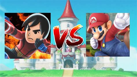 Mii Brawler Vs Mario In Player Smash Youtube