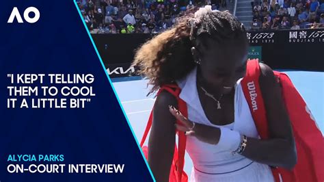 Alycia Parks On Court Interview Australian Open Second Round