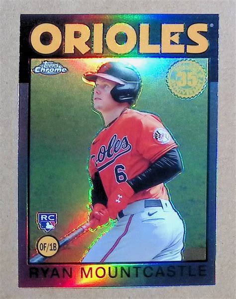 2021 Topps Chrome 86bc 17 Ryan Mountcastle 1986 Rc Rookie R3127 Ebay