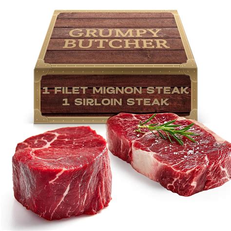 Amazon.com: Grumpy Butcher Steak Gift Set – 2 Steaks (8 oz + 6 oz Each