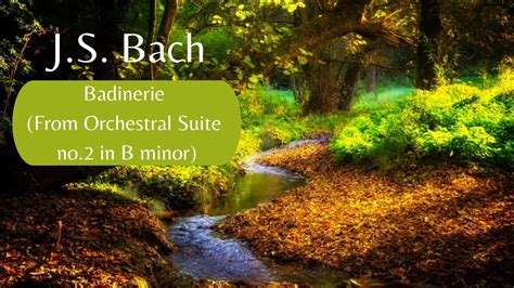 J S BACH Badinerie From Orchestral Suite No 2 In B Minor YouTube