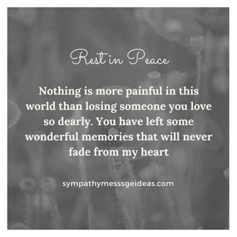 46 Touching Rest In Peace Quotes With Images Sympathy Card Messages