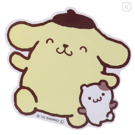 Japan Sanrio Vinyl Sticker Pompompurin Happy Kawaii Limited