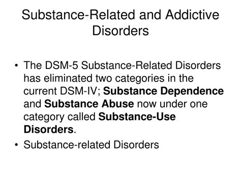 PPT DSM 5 Substance Related And Addictive Disorders PowerPoint