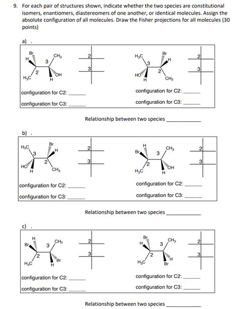 Solved For Each Pair Of Structures Shown Indicate Whether The