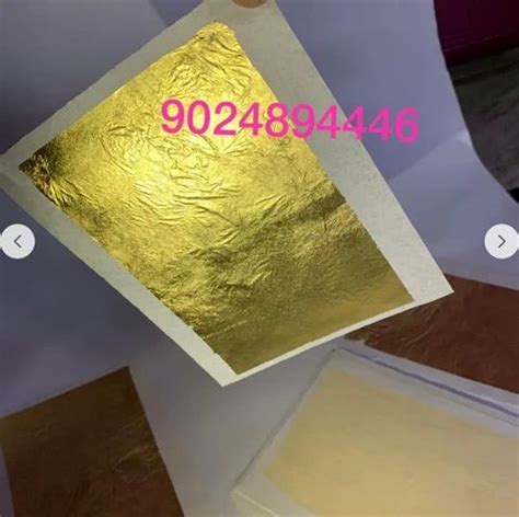 Golden K Pure Edible Gold Leaf Leave Sheet X Inch Quantity Per