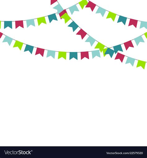 Multicolored Bright Buntings Garlands Royalty Free Vector