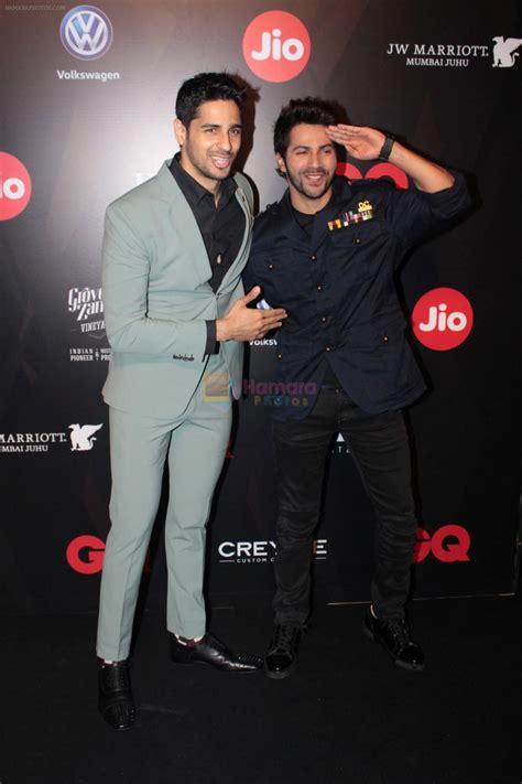 Sidharth Malhotra Varun Dhawan At Star Studded Red Carpet For Gq Best