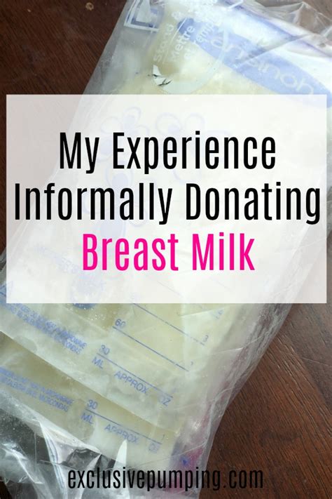 My Experience Donating Breast Milk Informally Exclusive Pumping