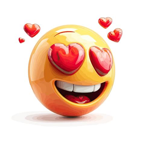 Ilustración vectorial de emojis de amor muy bonitos | Vector Premium