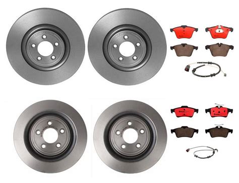 Jaguar Volvo Brakes Kit Pads Rotors Front And Rear 355mm 326mm