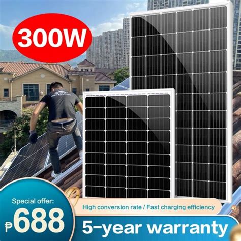 300 Watts Solar Panel 18volt Pv Module Cell Generator Set For Home With