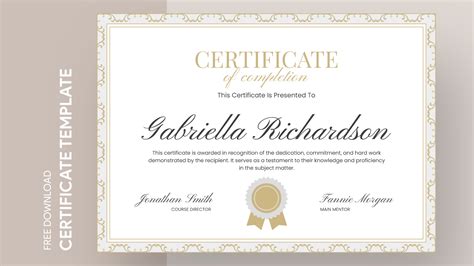 Editable Certificate Free Google Docs Template - gdoc.io