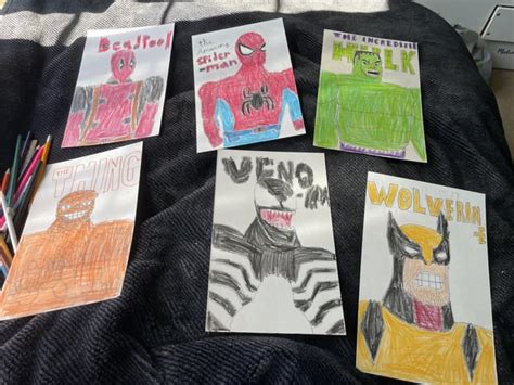 Made 6 drawings of marvel characters : r/Marvel