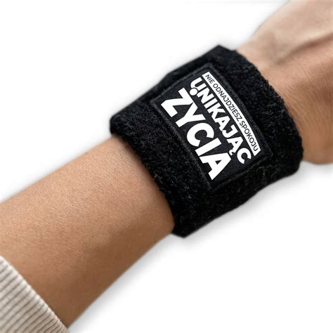 OPASKA Sportowa na rękę Frotka Motywacyjne WZORY OPASKA Wristband na