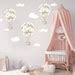 Hot Air Balloon Nursery Wall Decal Floral Air Balloon Whimsical Wall Sticker Baby Girl Room