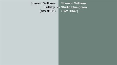 Sherwin Williams Lullaby Vs Studio Blue Green Side By Side Comparison