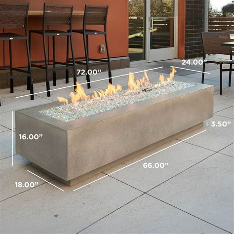 The Outdoor Greatroom Company Cv Mm Cf Dsi Ng Cove Linear Fire Pit