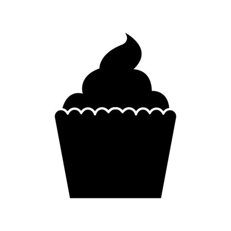 Cupcake Silhouette Vector at Vectorified.com | Collection of Cupcake ...