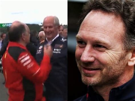 Watch Ferrari Boss Fred Vasseur Pastes A Red Bull Sticker On Helmut