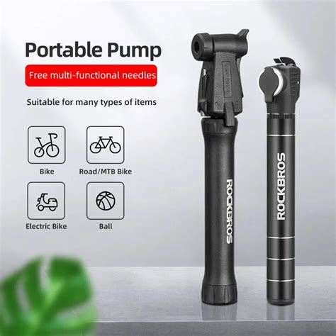 Rockbros Mini Aluminum Alloy Rockbros Bike Pump Portable And Fits