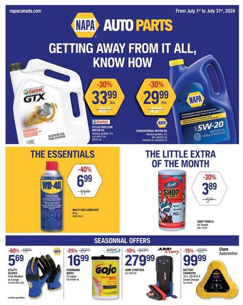 Napa Auto Parts Flyer July To