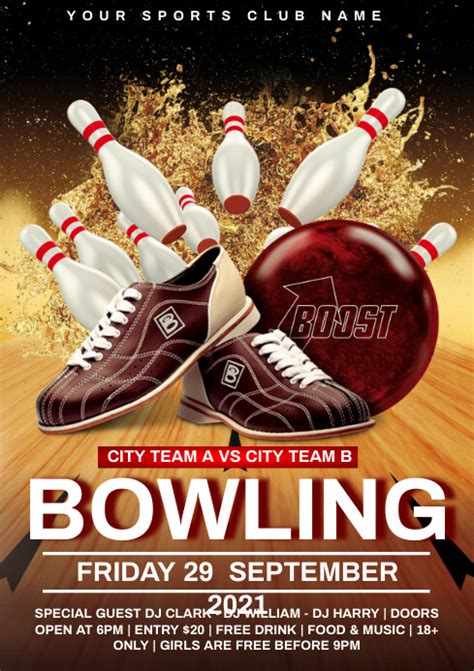 Bowling Flyer Template Postermywall