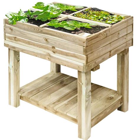 Carr Potager Bois Sur Pied X Cm Avec Bache De Protection Vente Au