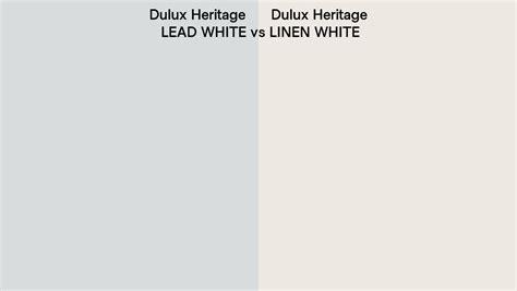 Dulux Heritage Lead White Vs Linen White Side By Side Comparison