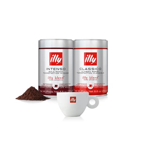 BUY Ground Espresso Bundle With Illy Cappuccino Cup Illy Official