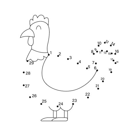 Premium Vector Farm Animal Dot To Dot For Kids