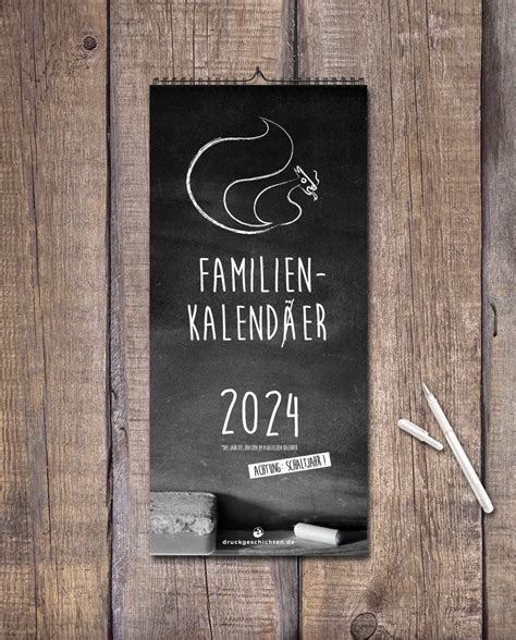 Familienkalender Tafel Schwarz