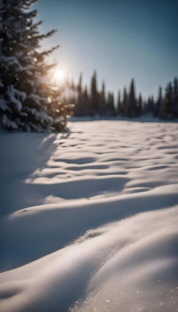 Premium AI Image Beautiful Winter Landscape With Snowdrift And