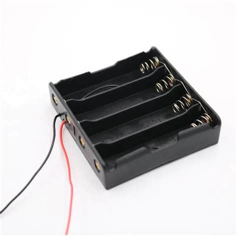 18650x4 Quadruple Battery Cell Holder Case With Wire Roboman