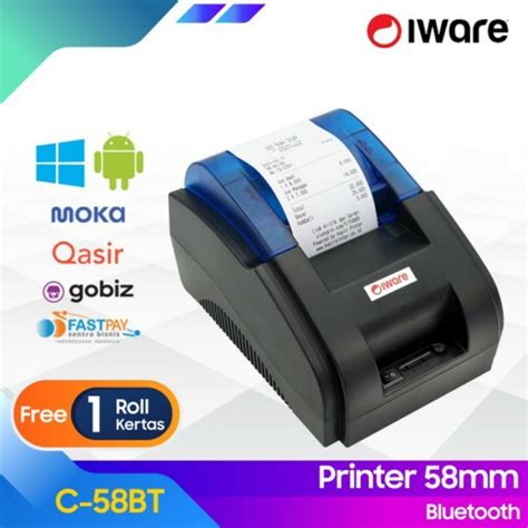 Jual Thermal Printer IWARE Bluetooth Dan Usb 58 Mm C58 Kota Denpasar