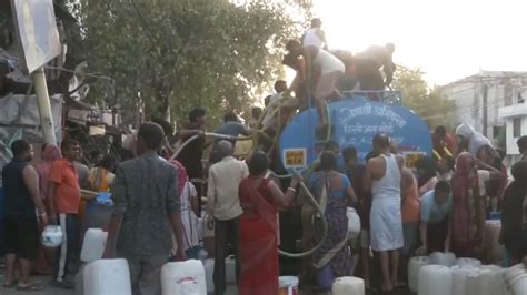 Long Queues Seen At Water Tankers In Delhi As Crisis Deepens Watch