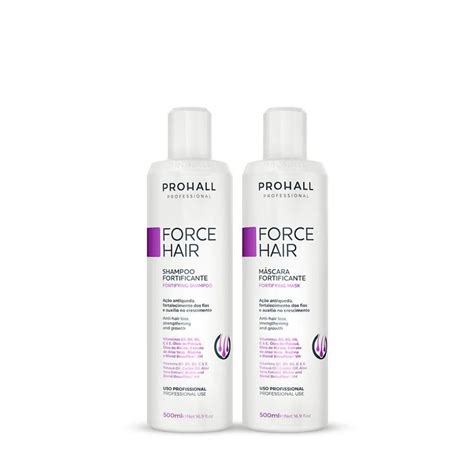 Kit Force Hair de Crescimento Capilar Shampoo e Máscara ProHall