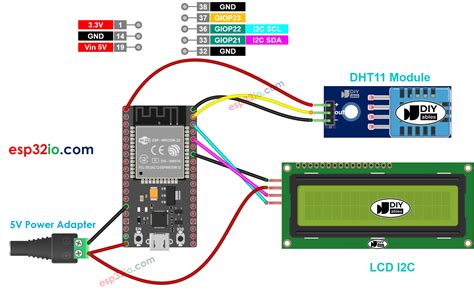 ESP32 - Temperature Humidity Sensor - LCD | ESP32 Tutorial