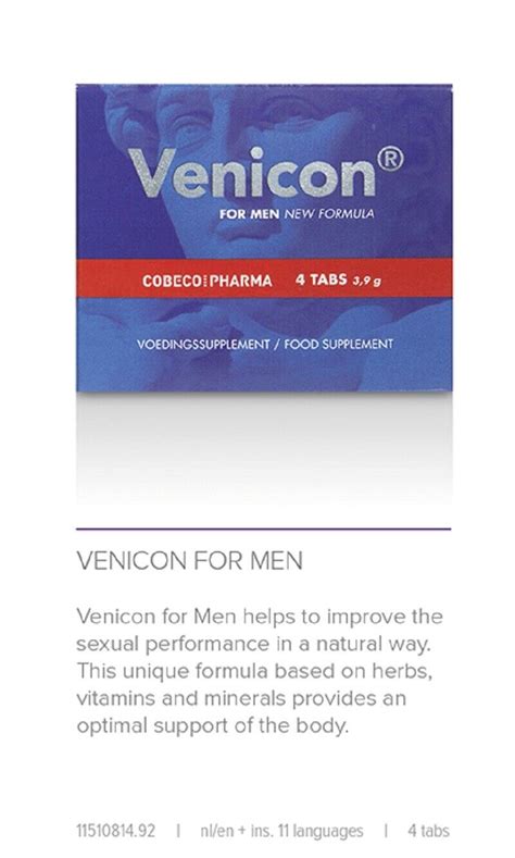 Venicon 4tabs Erektion Ausdauer Sexuelle Kraft Energie Lust Libido Für