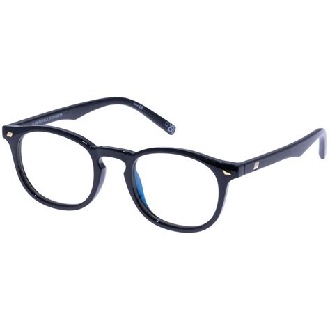 Club Royale Black Uni Sex Round Blue Light Glasses Le Specs