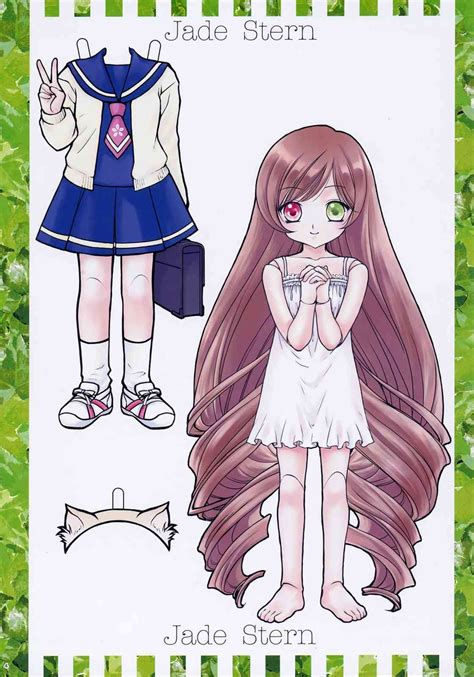 Anime Paper Dolls Printable - Printable Templates