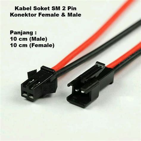 Jual Kabel JST 2 Pin 10 Cm Socket Konektor Connector 2 Pin Baterai RC